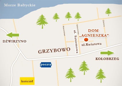mapka dojazdowa - Grzybowo